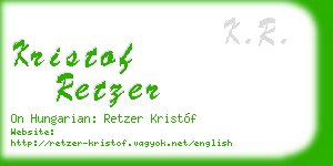 kristof retzer business card